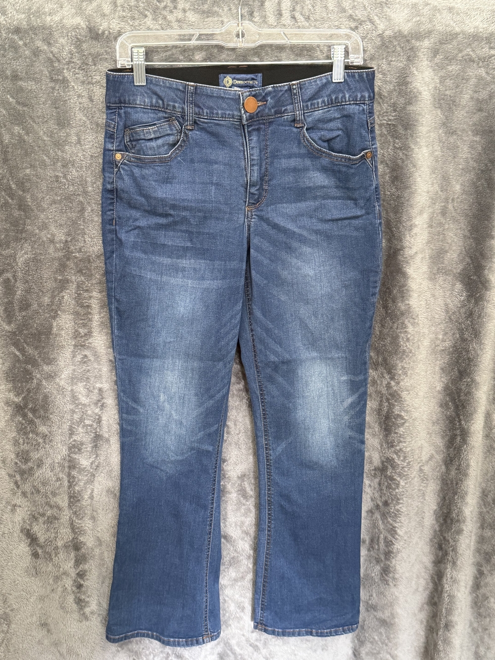 Democracy Women's Flare Jeans in Dark Blue Wash